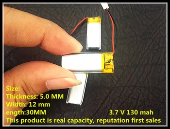Литиево-йонна батерия от 3.7 130 ма 501230 литиево-полимерна акумулаторна батерия за дистанционно сензор