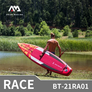 AQUA MARINA RACE 3,8 m / 4,2 м Надуваема дъска за сърф с острия дизайн, състезания по бързо сърф в водни спортове, дъска за сърф 2 размера
