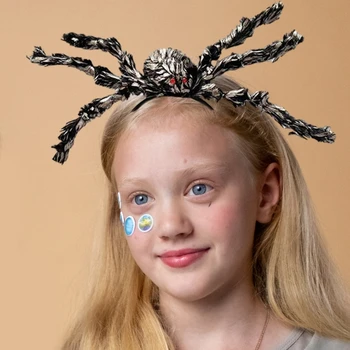 Ужасна превръзка на главата с паяк на Хелоуин, Реквизит за фотосесия, Подарък за момичета и момчета