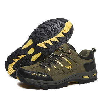 Мъжки зимни минерални Планински туристически обувки, Голям е размерът на 39-46, мъжки улични маратонки за ходене по сняг, запазване на топлината, Обувки за ходене по неравен терен