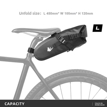 Велосипедна чанта за колоездене на открито обем 4 л, мотор задна чанта, аксесоари за колоездене, водоустойчив мотор седельная чанта, Преносима сгъваема чанта за велосипедни седалки.