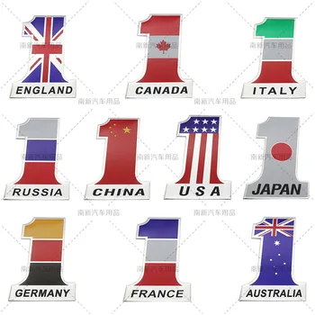 Китай, Великобритания, САЩ, Италия, стикер с драскотини на гърба на колата № 1, стикер с националния флаг, стикер за модификация на автомобила